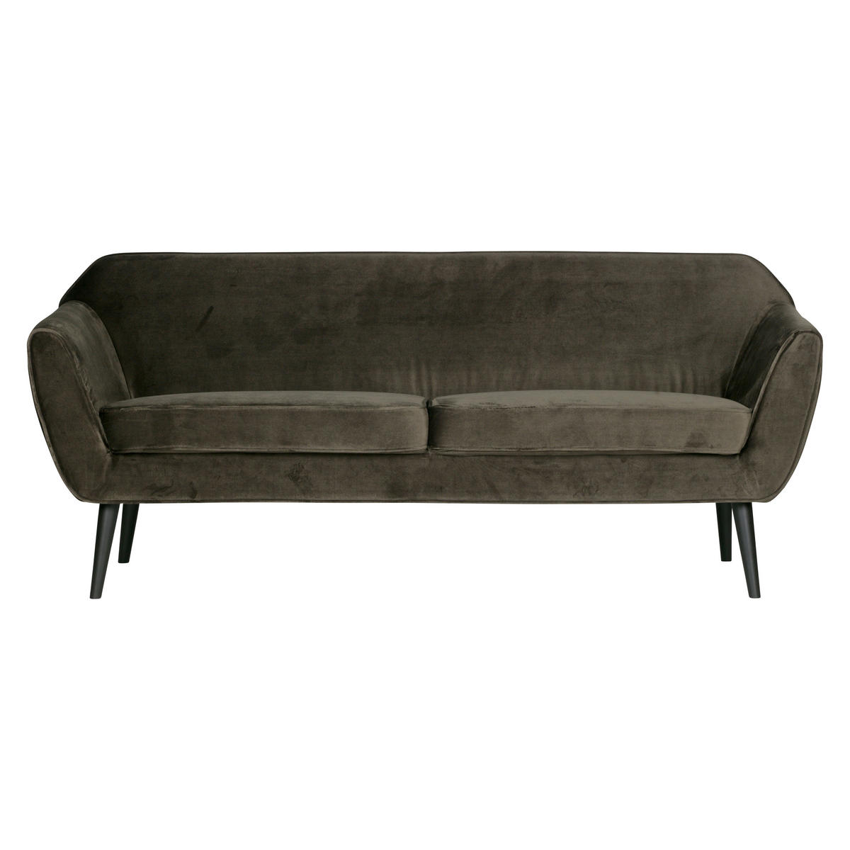 SOFA Rocco in Samt Grün  - Schwarz/Grün, Design, Holz/Textil (187/75/82cm) - Livetastic
