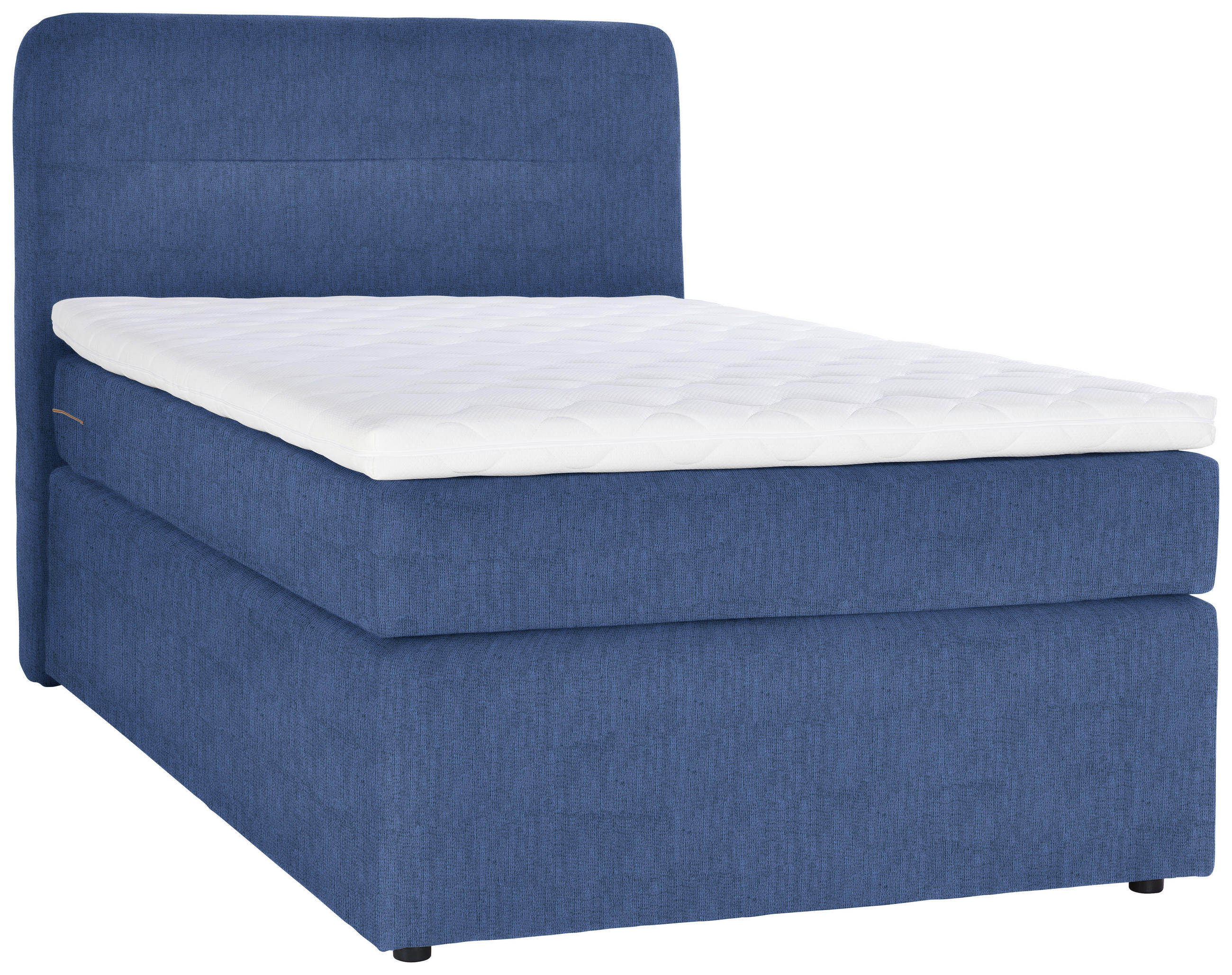 BOXSPRINGBETT 140/200 cm  in Blau  - Blau/Schwarz, KONVENTIONELL, Kunststoff/Textil (140/200cm) - Moderano