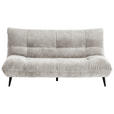 2-SITZER-SOFA  in Mikrofaser Grau  - Schwarz/Grau, KONVENTIONELL, Textil/Metall (198/100/101cm) - Hom`in