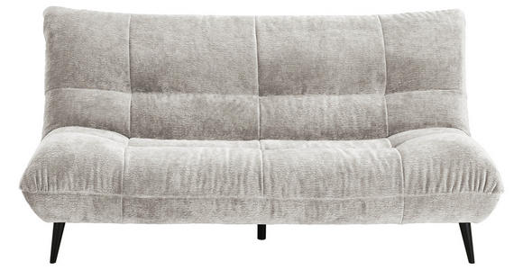 2-SITZER-SOFA  in Mikrofaser Grau  - Schwarz/Grau, KONVENTIONELL, Textil/Metall (198/100/101cm) - Hom`in