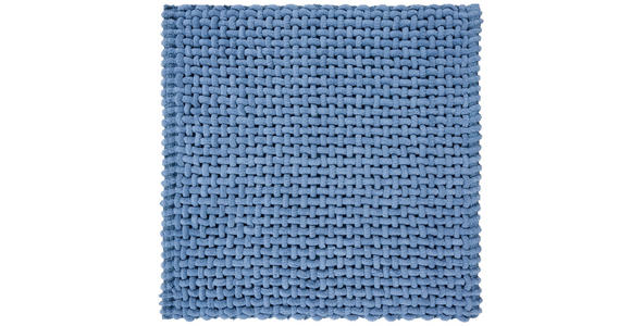 BADEMATTE  50/50 cm  Blau   - Blau, Design, Kunststoff/Textil (50/50cm) - Esposa