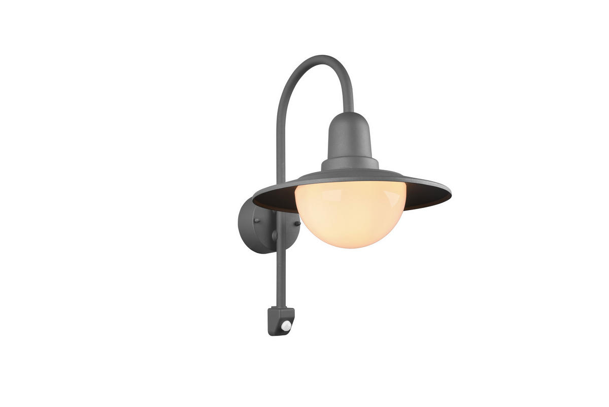 AUßENWANDLEUCHTE NORMAN   - Anthrazit/Weiß, KONVENTIONELL, Glas/Metall (45,5/30/38cm) - Trio Leuchten