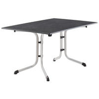 GARTENTISCH Holzwerkstoff Anthrazit, Graphitfarben rechteckig  - Anthrazit/Graphitfarben, MODERN, Holzwerkstoff/Metall (140/90/73cm) - Sieger