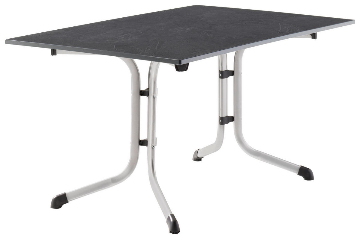 GARTENTISCH Holzwerkstoff Anthrazit, Graphitfarben rechteckig  - Anthrazit/Graphitfarben, MODERN, Holzwerkstoff/Metall (140/90/73cm) - Sieger