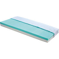 KALTSCHAUMMATRATZE 140/200 cm, Höhe ca.: 17 cm, H2 = mittel, 7-Zonen - Weiß, KONVENTIONELL, Textil (140/200cm) - P & B