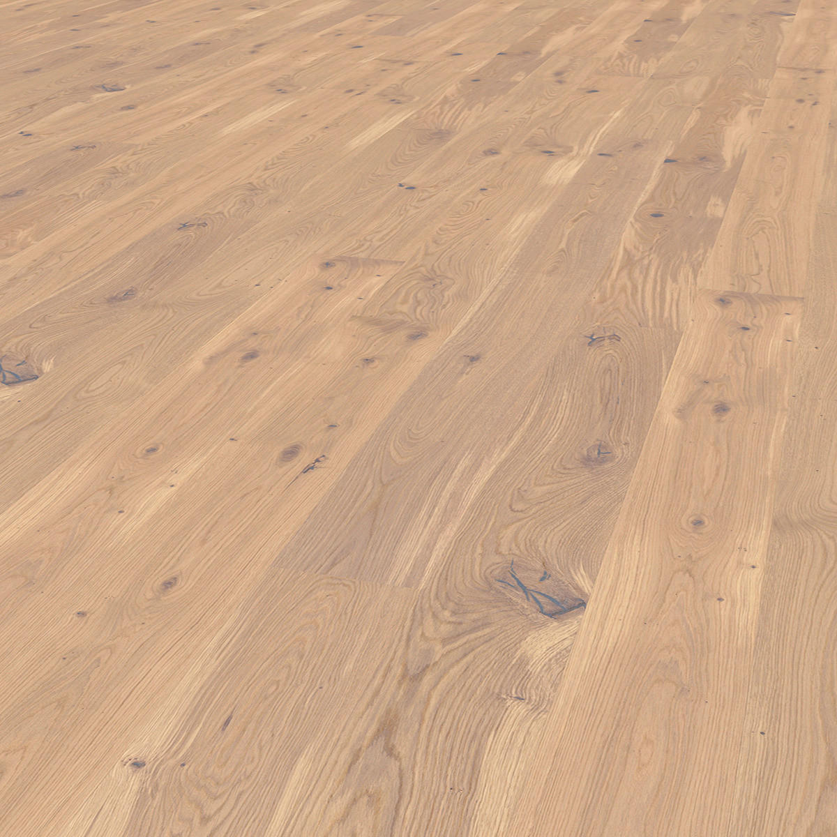 LANDHAUSDIELE, Eiche weiß Mattlack  per  m² - Eichefarben/Weiß, LIFESTYLE, Holz (170,5/17,6/1,2cm) - Waldwelt