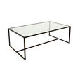 COUCHTISCH in Metall, Glas 100/60/36 cm  - Schwarz, Design, Glas/Metall (100/60/36cm) - Novel