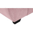 ECKSOFA Rosa Cord Rückenkissen, Armlehnenkissen, Bettkasten, Schlaffunktion, Rücken echt, Liegefläche im Originalstoff  - Schwarz/Rosa, KONVENTIONELL, Kunststoff/Textil (304/212cm) - Carryhome