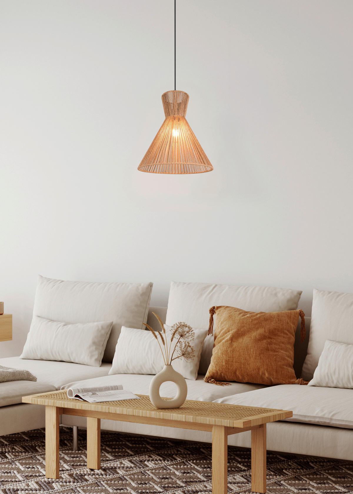 Pendul 35/150 cm    - maro/negru, Basics, materiale naturale (35/150cm)