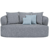 2-SITZER-SOFA in Flachgewebe Dunkelgrau  - Blau/Dunkelgrau, MODERN, Kunststoff/Textil (177/86/105cm) - Hom`in