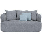 2-SITZER-SOFA in Flachgewebe Dunkelgrau  - Blau/Dunkelgrau, MODERN, Kunststoff/Textil (177/86/105cm) - Hom`in