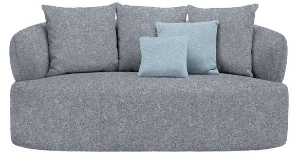 2-SITZER-SOFA in Flachgewebe Dunkelgrau  - Blau/Dunkelgrau, MODERN, Kunststoff/Textil (177/86/105cm) - Hom`in