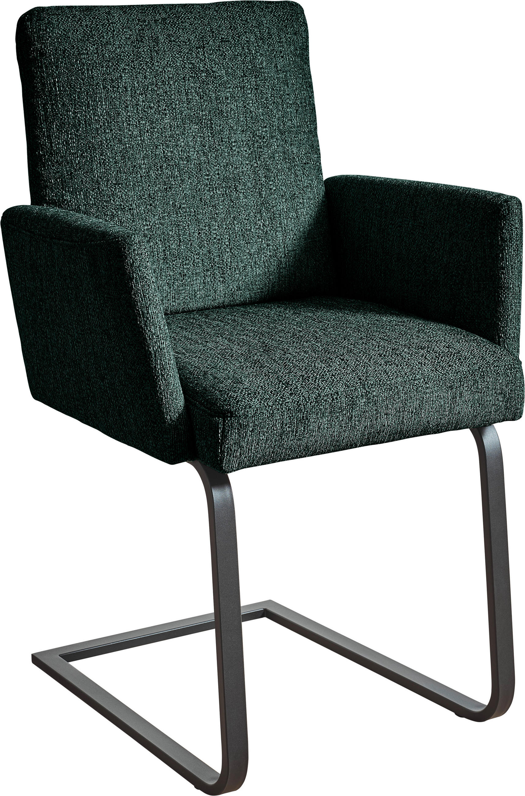 ARMLEHNSTUHL  in Stahl Chenille  - Schwarz/Grün, Design, Textil/Metall (56/92/60cm) - Dieter Knoll