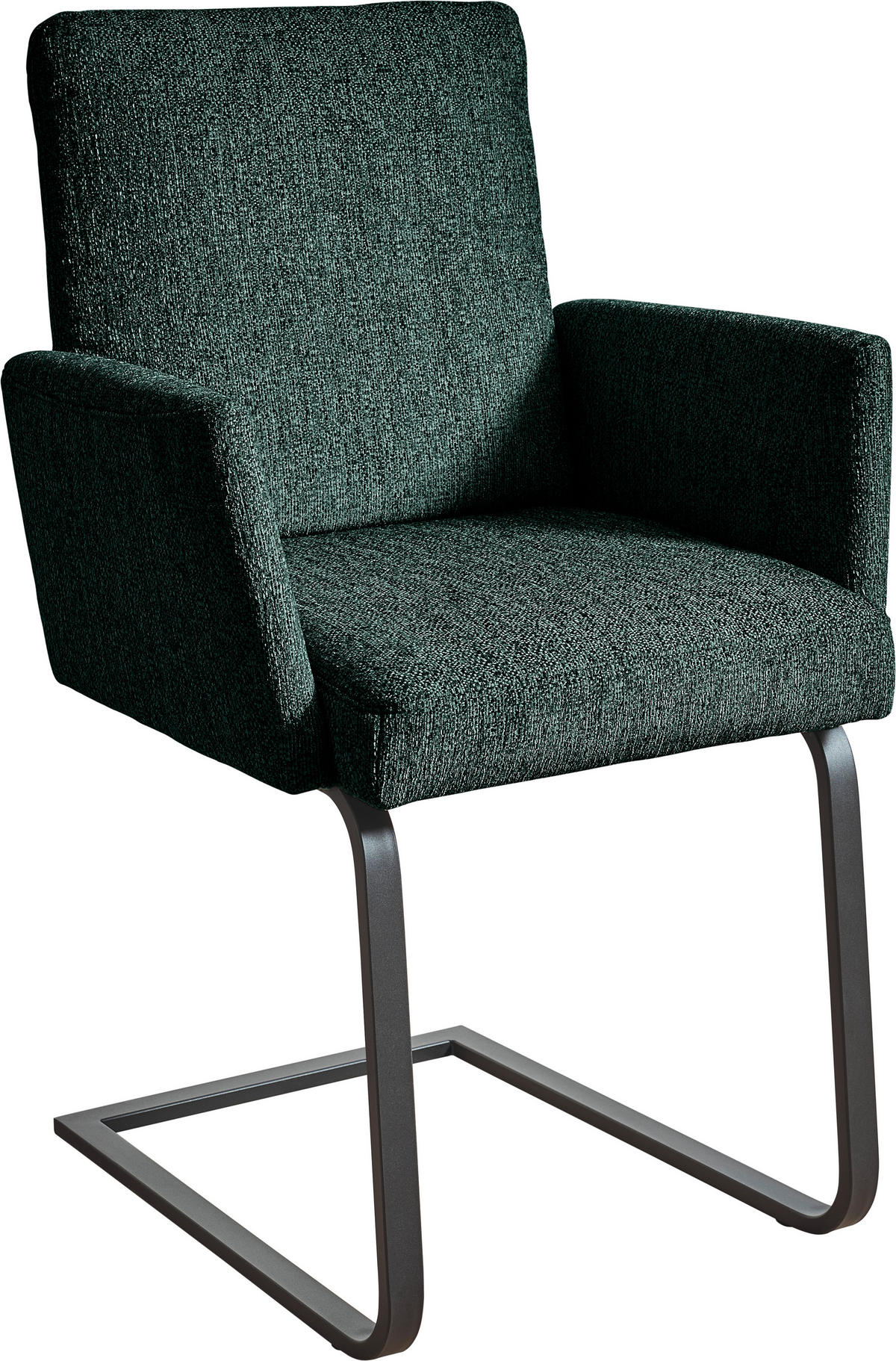 ARMLEHNSTUHL  in Stahl Chenille  - Schwarz/Grün, Design, Textil/Metall (56/92/60cm) - Dieter Knoll