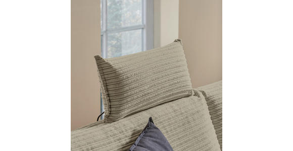 ECKSOFA  in Cord Greige  173/276 cm  - Greige/Schwarz, KONVENTIONELL, Textil/Metall (173/276cm) - Carryhome