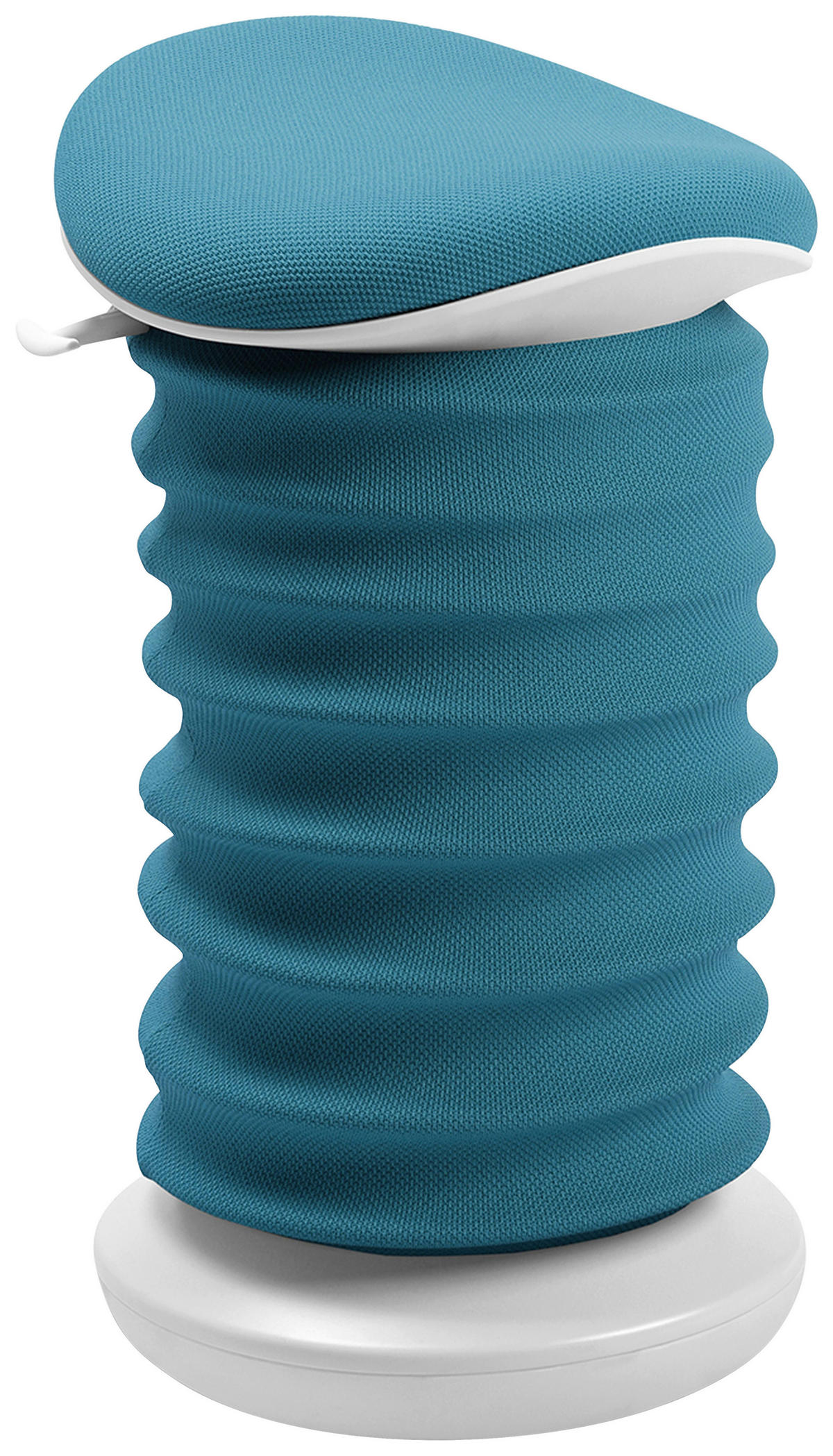 BÜROHOCKER 37,5/53-64/36 cm  - Türkis/Weiß, Design, Kunststoff/Textil (37,5/53-64/36cm) - Topstar