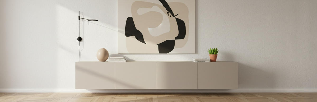 LOWBOARD Newniq 240/36,7/45 cm  Typenauswahl, hängend, in verschiedenen Größen erhältlich  - Kaschmir, Design, Holzwerkstoff (240/36,7/45cm) - Hom`in
