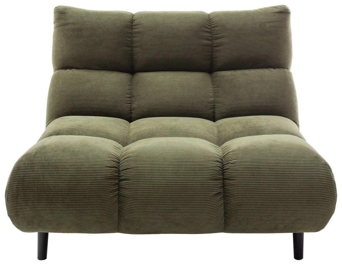 SESSEL in Feincord Schilfgrün  - Schilfgrün/Schwarz, Design, Holz/Textil (112/85/108cm) - Pure Home Lifestyle