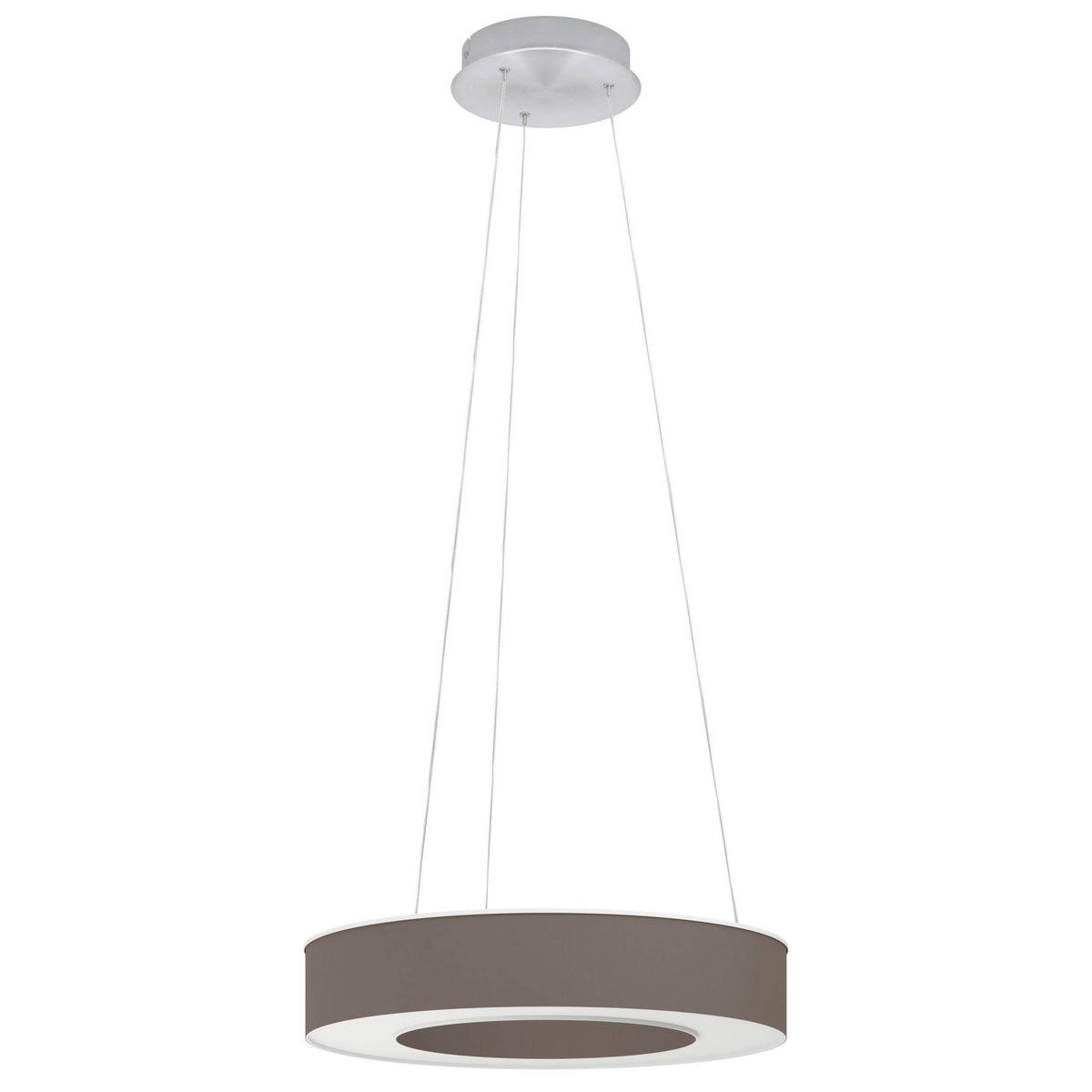 LED-HÄNGELEUCHTE 53/150 cm  - Weiß/Cappuccino, Basics, Kunststoff/Textil (53/150cm) - Eglo