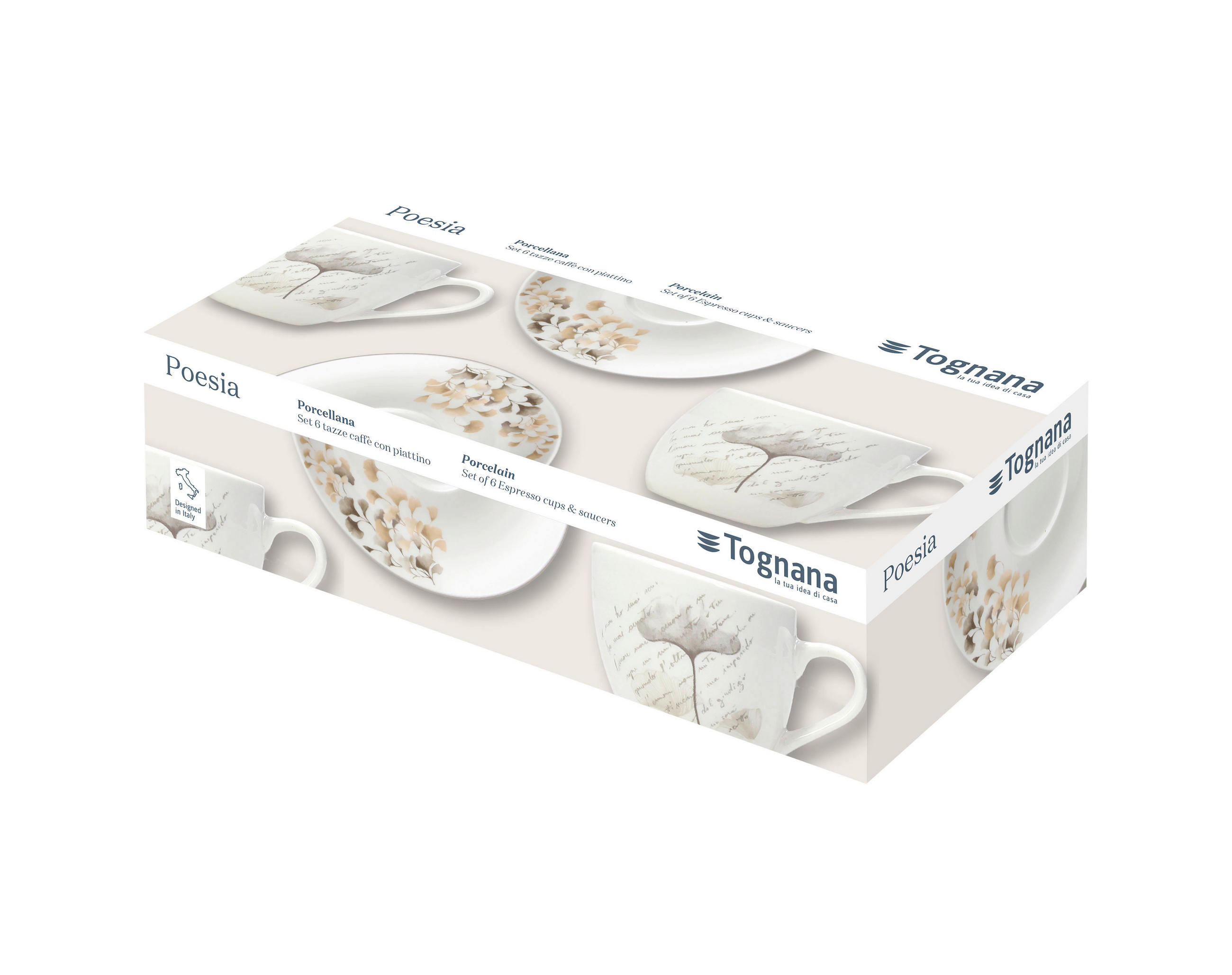 SET SKODELIC  MADISON POESIA    12-delni   - večbarvno, Basics, keramika (33.5/15/6cm) - Tognana