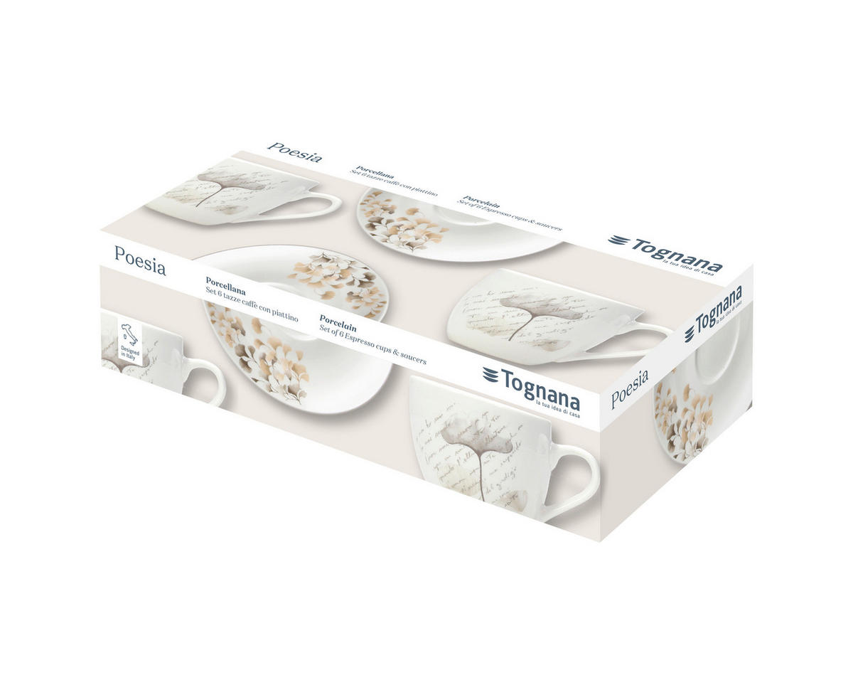 SET ŠALICA    MADISON POESIA   - višebojno, Basics, keramika (33.5/15/6cm) - Tognana