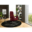 RELAXSESSEL in Leder Rot  - Edelstahlfarben/Rot, Design, Leder/Metall (76/119/86cm) - Dieter Knoll