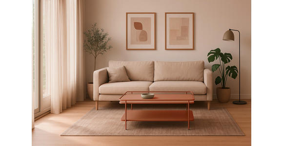 COUCHTISCH - Terracotta, Basics, Metall (110/55/34cm) - Xora