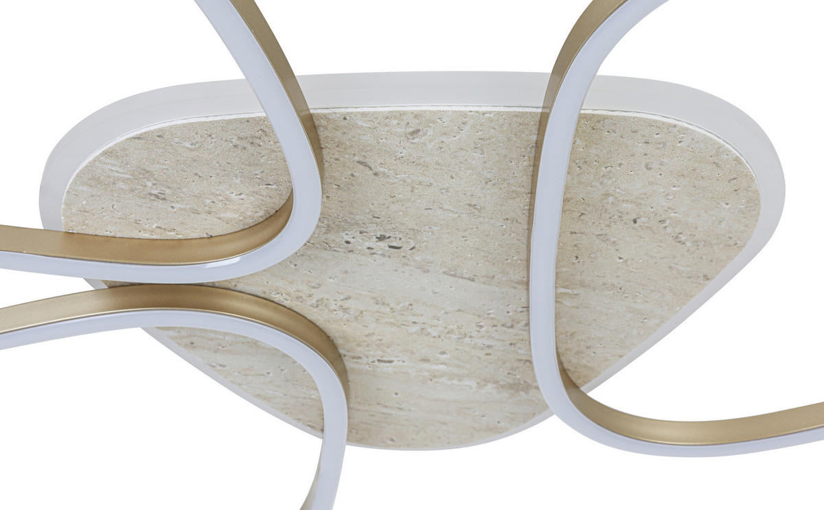 DECKENLEUCHTE    75/50/5 cm  - Champagner, Trend, Kunststoff/Metall (75/50/5cm) - Collett's Monde