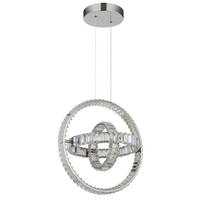 LED-HÄNGLAMPA NEIL 50/40/120 cm  - klar/kromfärg, Design, metall/glas (50/40/120cm) - Globo
