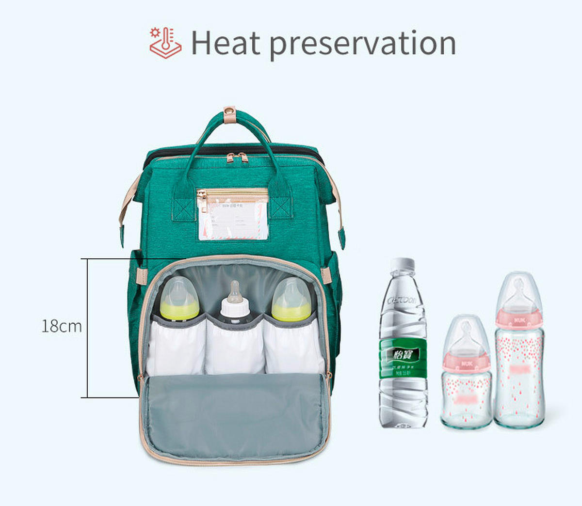 WICKELRUCKSACK Stella Bag Basic  - Altrosa, Basics, Textil (30/40/21cm)