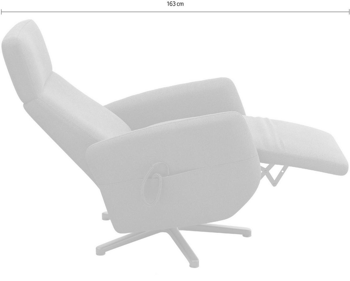 RELAXSESSEL Flachgewebe Aufstehhilfe    - Schwarz/Grau, KONVENTIONELL, Textil/Metall (71/110/82cm) - Sit & More