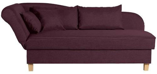 RÉCAMIERE Dunkelrot Flachgewebe  - Buchefarben/Dunkelrot, Design, Holz/Textil (190/88/82cm) - Max Winzer
