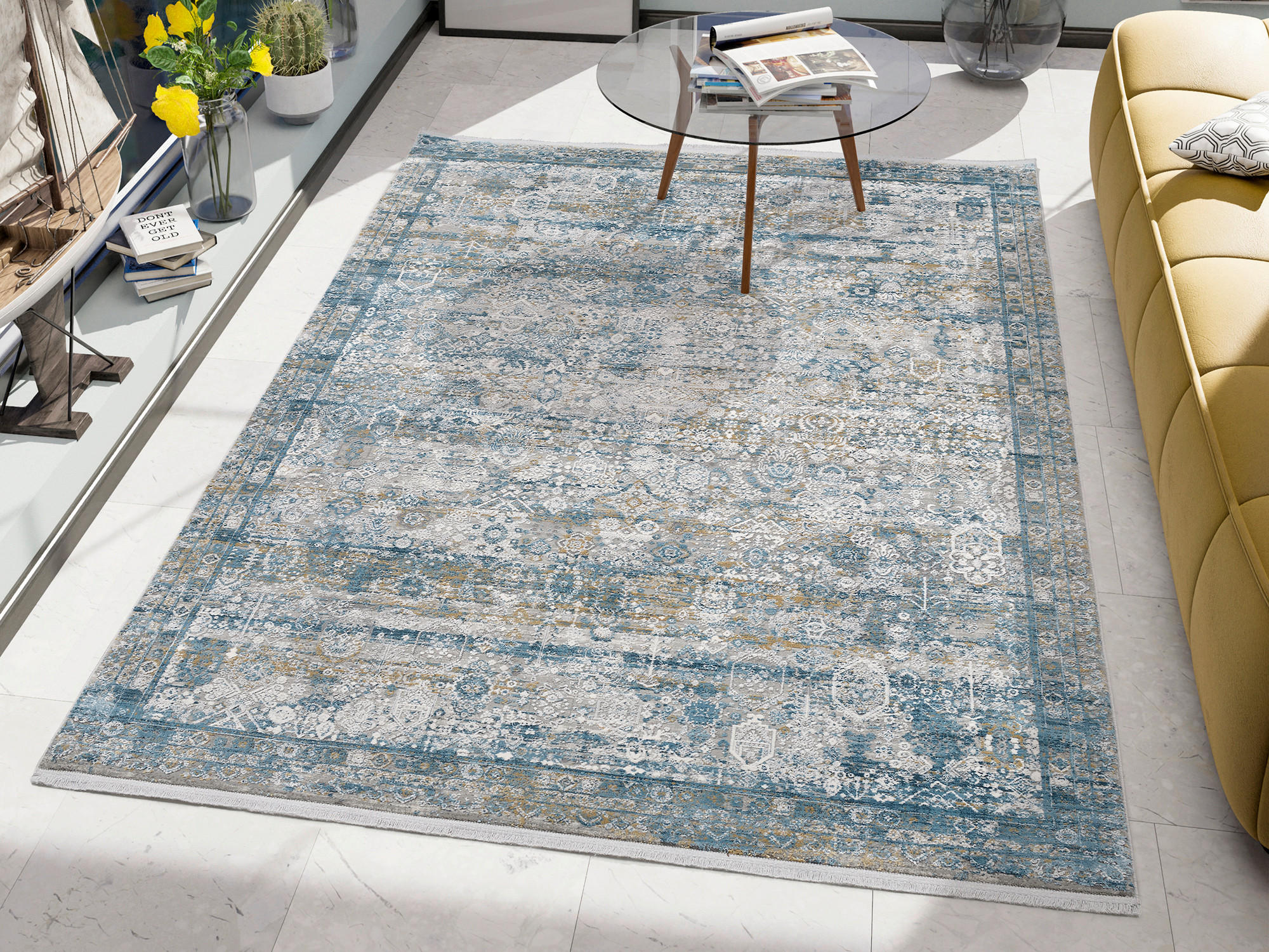 WEBTEPPICH 200/250 cm Toulon Blau, Grau  - Blau/Grau, Design, Textil (200/250cm) - Dieter Knoll