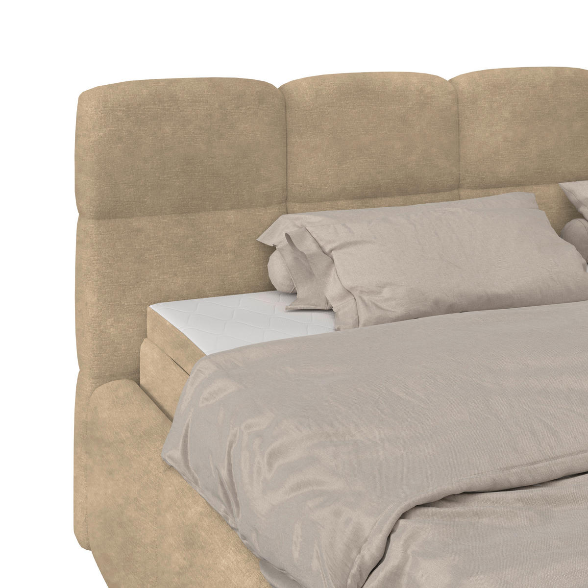 POLSTERBETT 160/200 cm,  in Braun, Matratze, Bettkasten, H3 = fest  - Schwarz/Braun, Trend, Kunststoff/Textil (160/200cm)