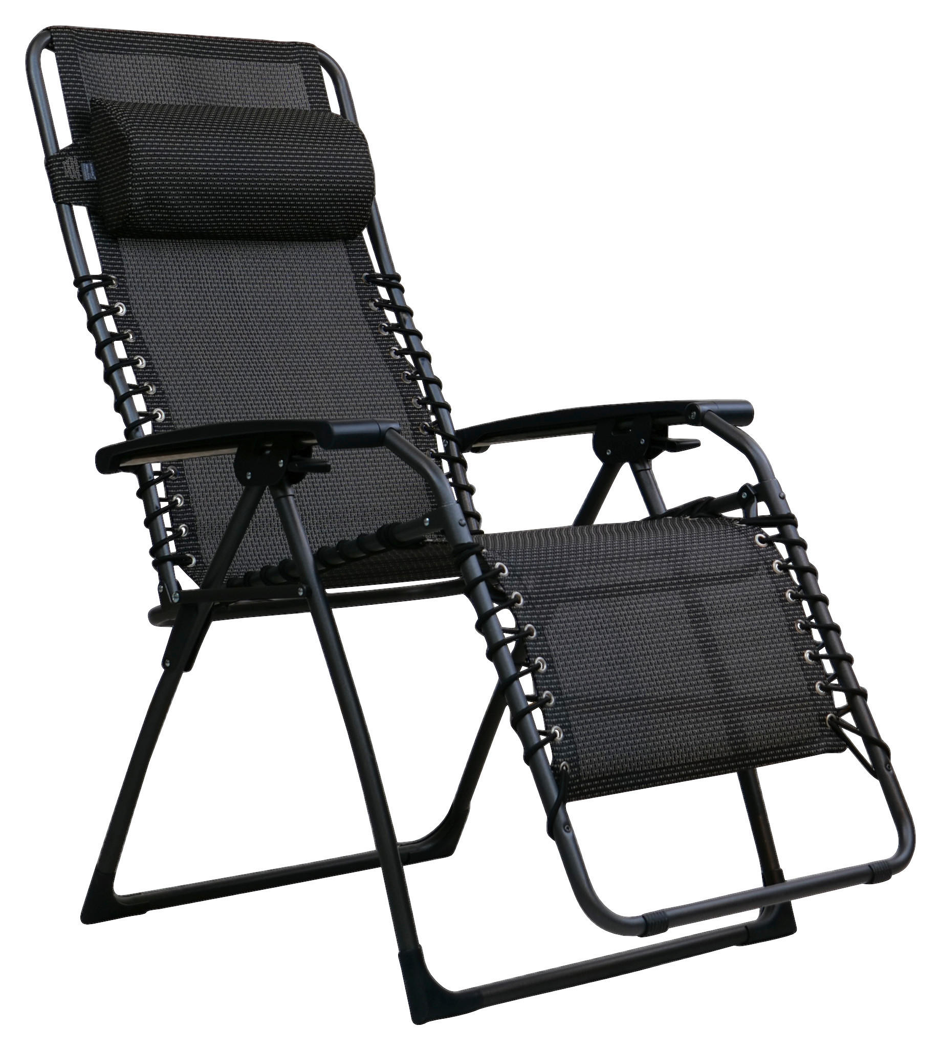 GARTEN-RELAXSESSEL 71/131/75 cm  - Anthrazit/Beige, KONVENTIONELL, Kunststoff/Textil (71/131/75cm)