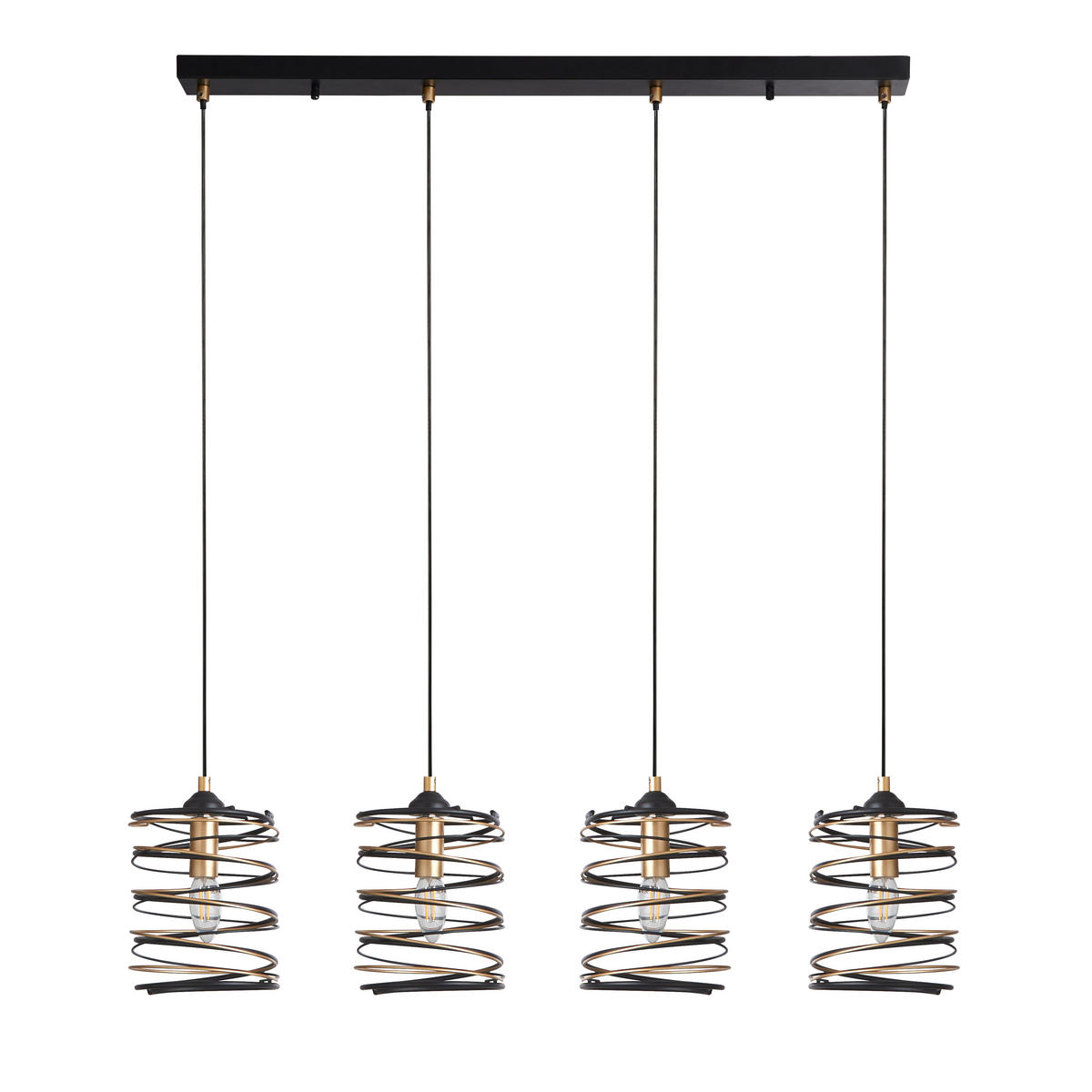 VISEČA SVETILKA  Spring 91/110/16 cm           E14 - zlate barve/črna, Design, kovina (91/110/16cm)