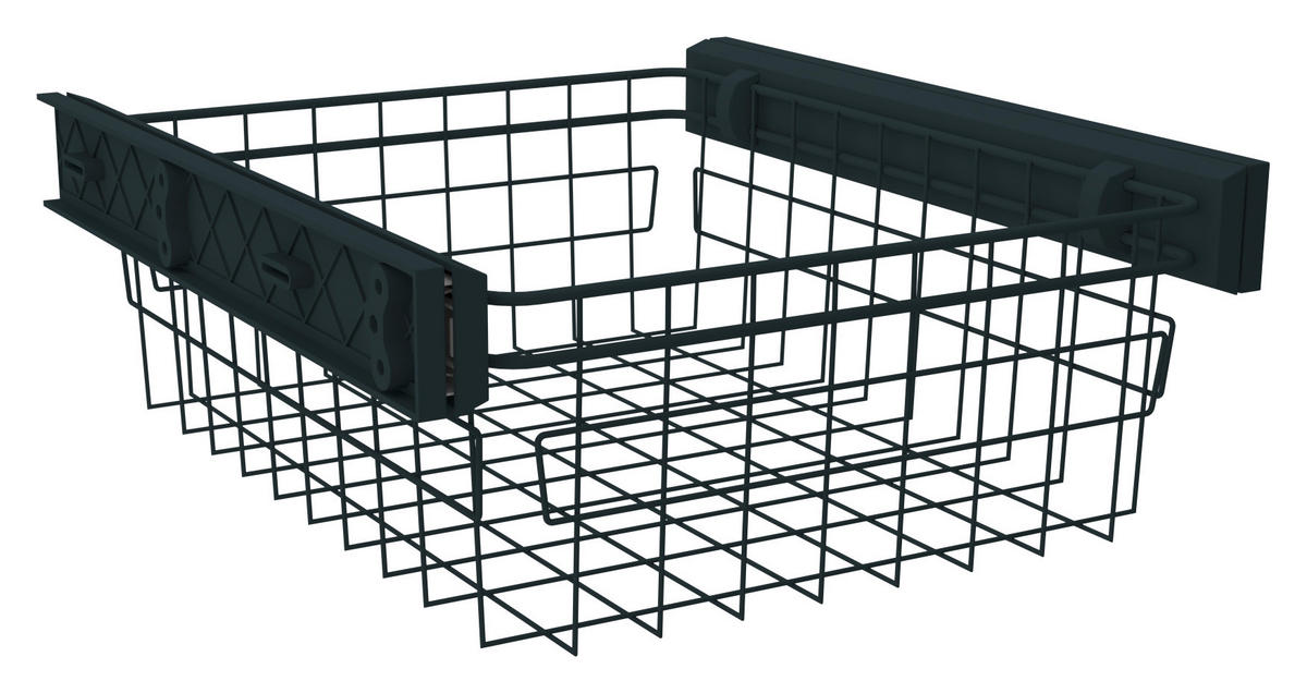 WÄSCHEKORB 42,4/21/46,5 cm System Unit Anthrazit  - Anthrazit, Metall (42,4/21/46,5cm) - Hom`in