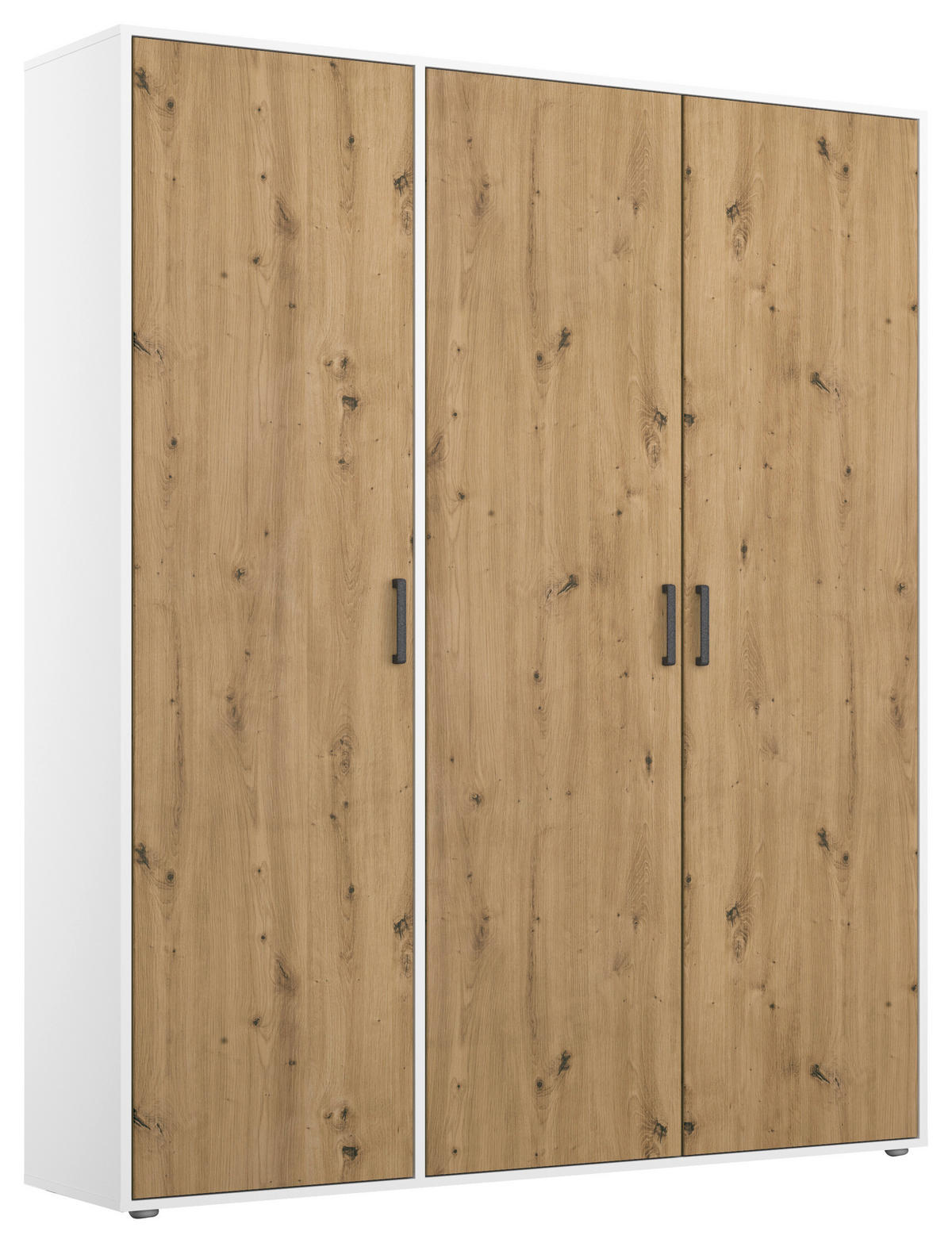 DREHTÜRENSCHRANK  in Weiß, Eiche Artisan  - Weiß/Eiche Artisan, MODERN, Holzwerkstoff/Kunststoff (140/194/53cm) - Rauch Möbel