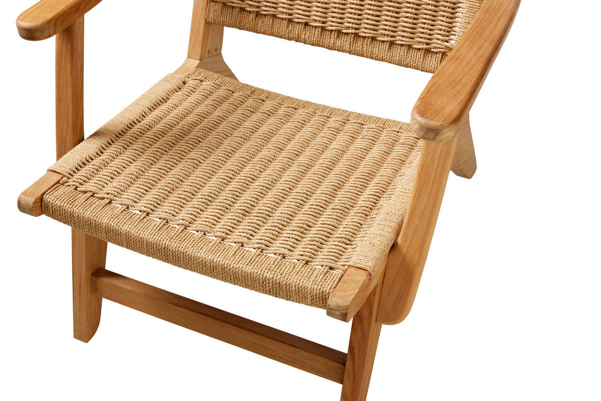 LOUNGESESSEL  - Hellbraun/Teakfarben, Natur, Holz/Papier (68/71/72cm) - Gardenson