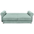 SCHLAFSOFA mit Stoffauswahl, Liegefunktion, Rücken echt Cord Salbeigrün - Salbeigrün/Schwarz, KONVENTIONELL, Kunststoff/Textil (247/95/125cm) - Hom`in
