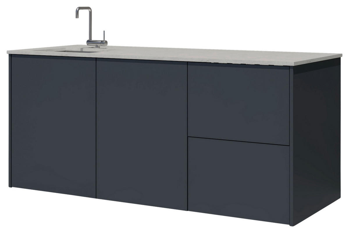 OUTDOORKÜCHE  - Sandfarben/Anthrazit, Basics, Keramik/Metall (198/92,5-98,5/63,3cm) - Dieter Knoll