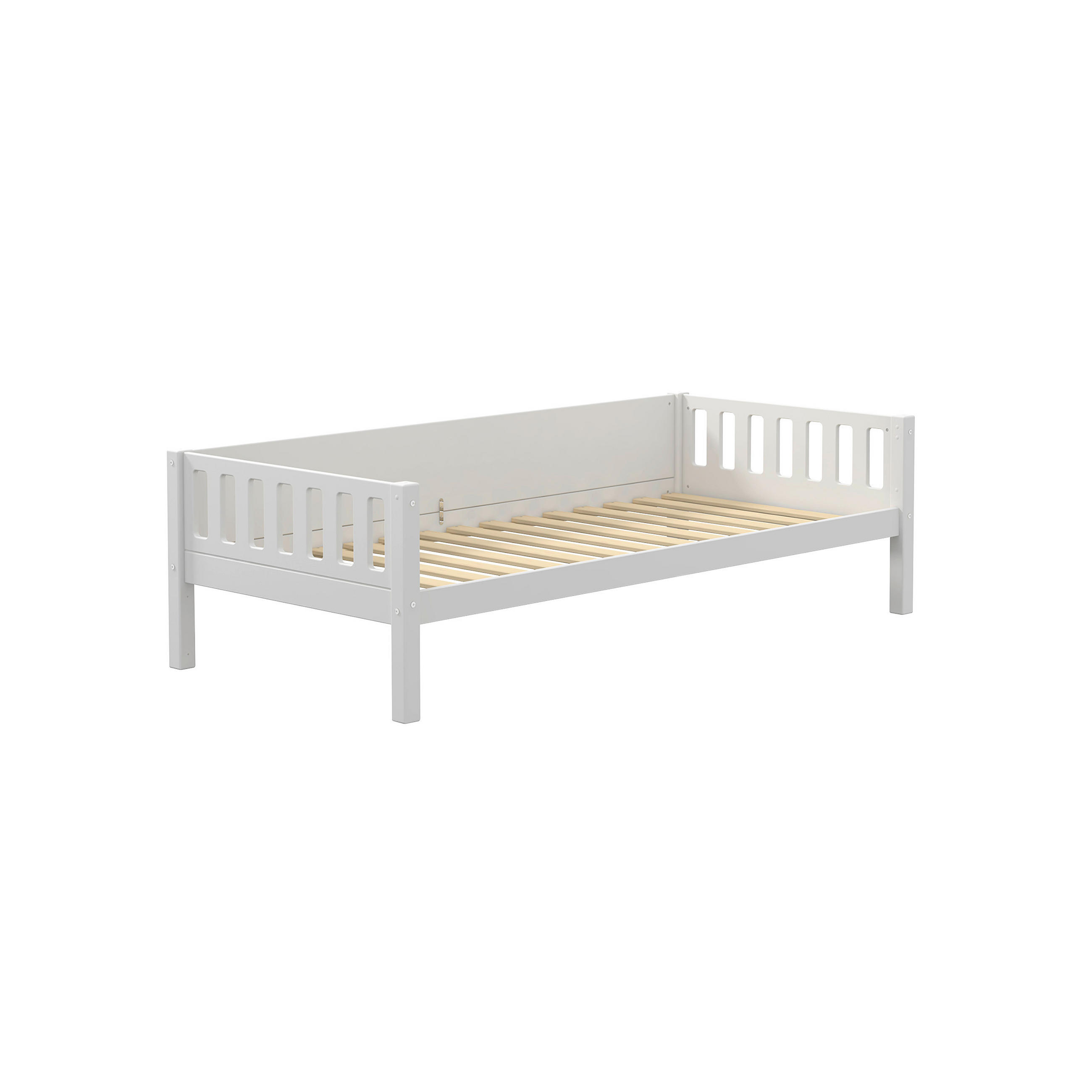 BETT 90/200 cm,  in Weiß, Rollrost  - Weiß, MODERN, Holz (90/200cm) - Chameo