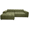 ECKSOFA RUNO Grün Bouclé  - Schwarz/Grün, Design, Kunststoff/Textil (175/270cm) - MID.YOU