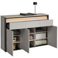 SIDEBOARD  in 130/88/38 cm  - Beige/Schwarz, KONVENTIONELL, Holzwerkstoff (130/88/38cm) - Voleo