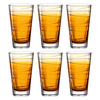 GLÄSERSET Vario 6-teilig  - Orange, Design, Glas (280ml) - Leonardo