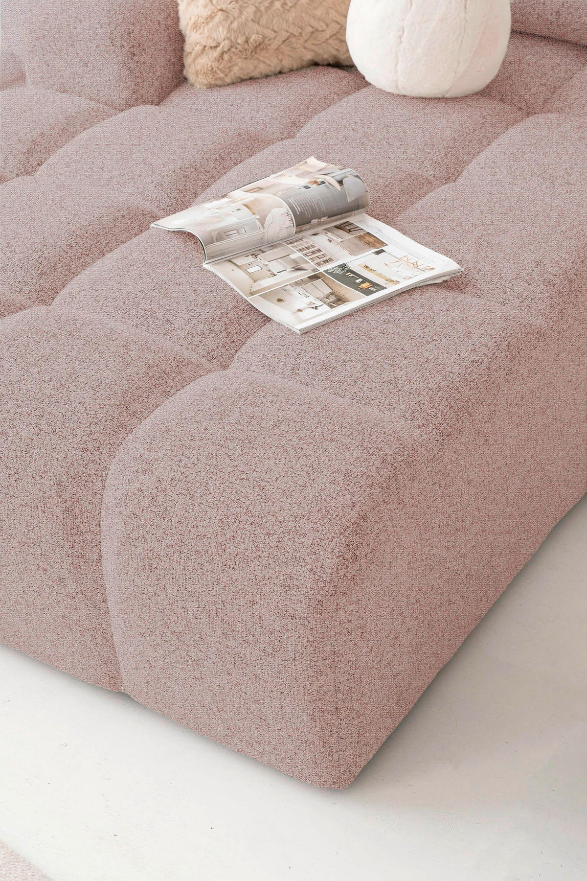 WOHNLANDSCHAFT in Rot  - Rot/Schwarz, Design, Kunststoff/Textil (184/333/213cm) - MID.YOU