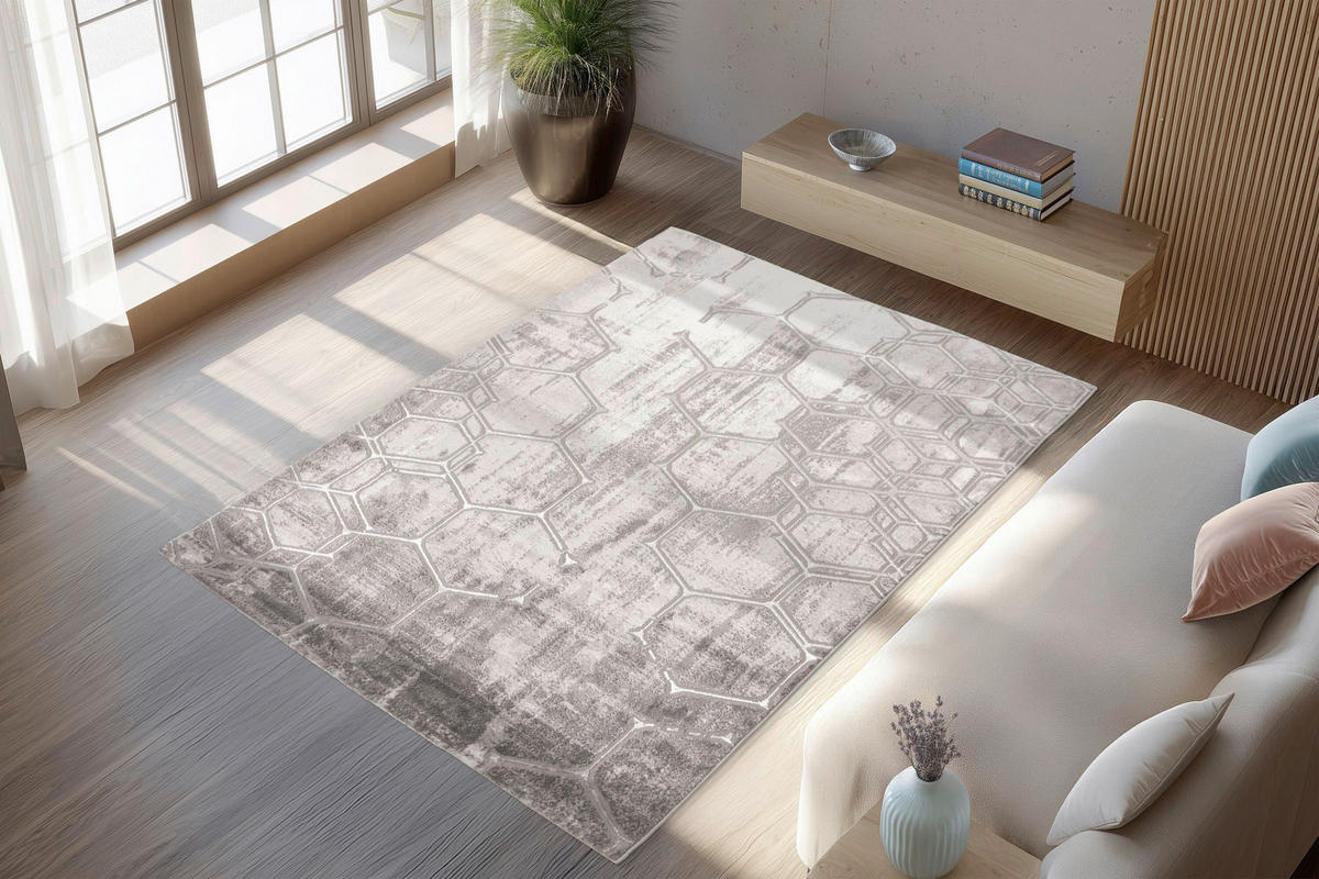 FLATVÄVD MATTA 80/300 cm  - silver, Basics, textil (80/300cm) - Kayoom