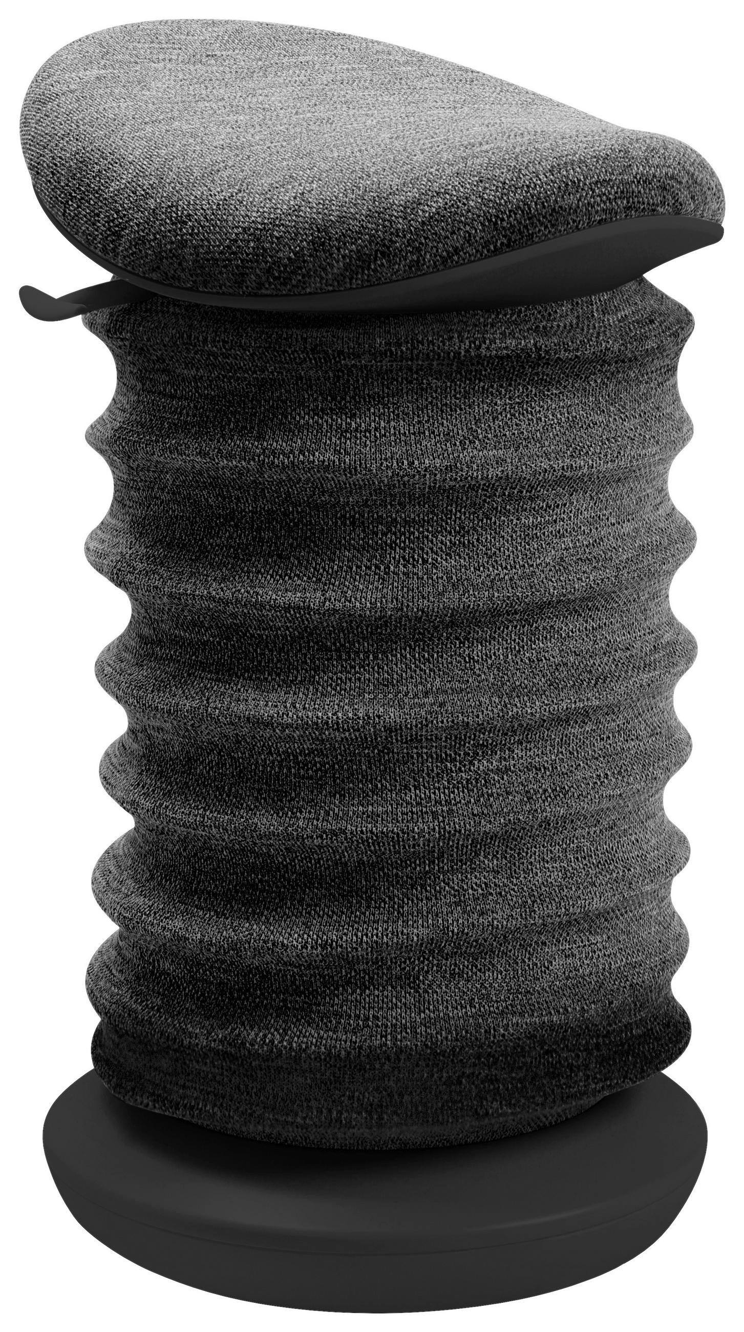 BÜROHOCKER Grau, Schwarz  - Schwarz/Grau, Design, Kunststoff/Textil (37,5/53-64/36cm) - Topstar
