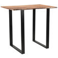 BARTISCH Akazie Hartholz rechteckig Schwarz, Akaziefarben  - Schwarz/Akaziefarben, Design, Holz/Metall (120/80/105cm) - Linea Natura