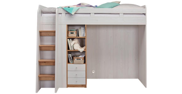 HOCHBETT 90/200 cm - Eichefarben/Weiß, KONVENTIONELL, Holzwerkstoff (90/200cm) - Carryhome